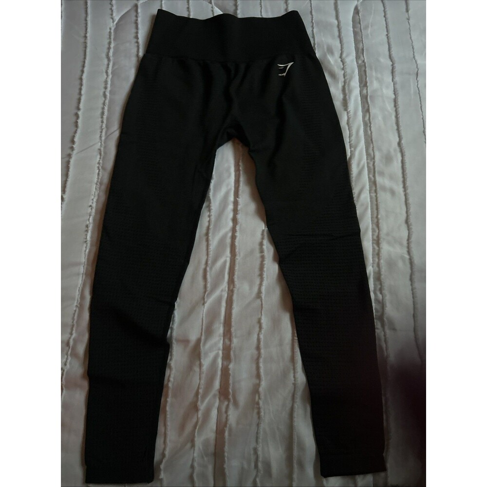 Gymshark Vital Seamless Black Marl High Waisted Gym Sports Leggings Size Small